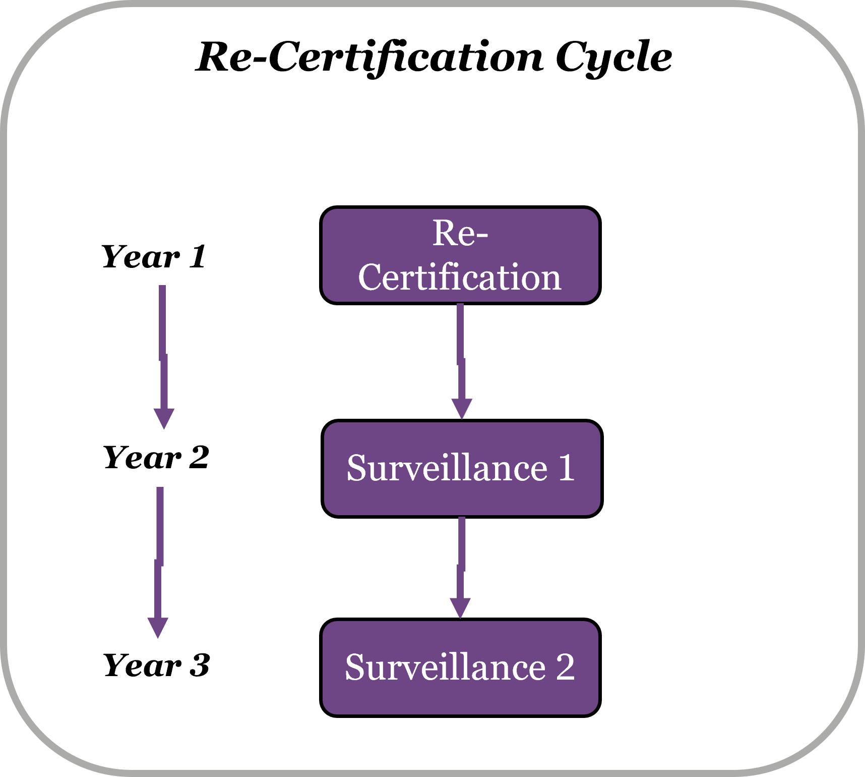 Recertification cycle diagram